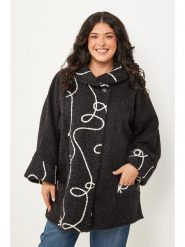 Curvy Lady Płaszcz przejściowy w kolorze czarnym rozmiar: 48/50. Czarne płaszcze Curvy Lady, bez wzorów, klasyczne, bez kaptura. Za 130.99 zł.