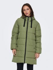 ONLY Płaszcz zimowy w kolorze zielonym rozmiar: XL. Zielone płaszcze ONLY, na zimę, xl, bez wzorów, z puchu, bez kaptura. Za 149.66 zł.