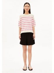 Armedangels Sweter ''Striped'' w kolorze kremowo-różowym rozmiar: S. Brązowe swetry ARMEDANGELS, s, bez wzorów, ze splotem, bez ramiączek. Za 200.95 zł.