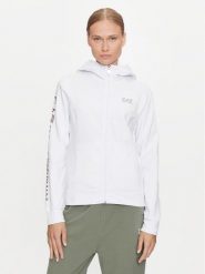 EA7 Emporio Armani Bluza 6DTM10 TJZEZ Biały Regular Fit. Białe bluzy EA7 Emporio Armani, l, bez wzorów, z bawełny, bez kaptura. Za 289.99 zł.