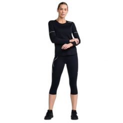 Damska koszulka z długim rękawem 2XU Aero. Czarne t-shirty sportowe 2XU, m, bez wzorów, z tkaniny, bez ramiączek, do biegania. Za 285.50 zł.