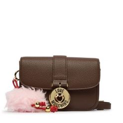 Torebka LOVE MOSCHINO. Brązowe listonoszki Love Moschino, bez wzorów, bez dodatków. Za 949.99 zł.