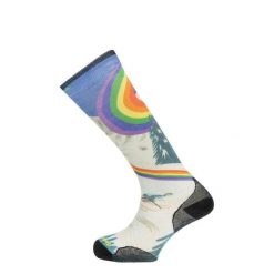 Skarpety narciarskie unisex Ski Zero Cushion Rainbow Trails Print. Niebieskie skarpetki Smartwool, bez wzorów, z syntetyku. Za 139.99 zł.