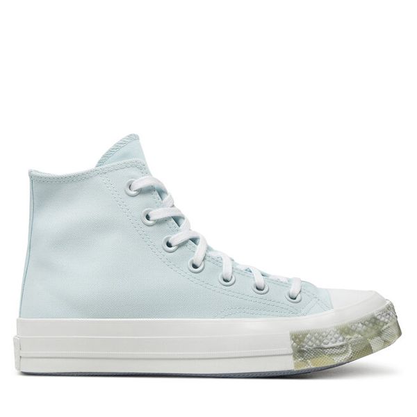 Trampki Converse. Niebieskie trampki Converse, bez wzorów, bez zapięcia. Za 329.99 zł.