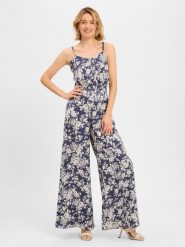 Swing Kombinezon Kobiety Sztuczne włókno niebieski, 34. Niebieskie kombinezony Swing, bez wzorów, z satyny, wizytowe, bez kołnierzyka, bez ramiączek. Za 429.95 zł.