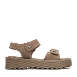 Sandały G-Star Raw. Brązowe sandały G-Star Raw, bez wzorów, retro, bez obcasa, na płaskiej podeszwie, bez zapięcia. Za 249.99 zł.