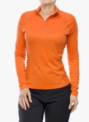 Bluza termoaktywna damska Montane Dart Zip Neck. Brązowe bluzy Montane, l, bez wzorów, z materiału, bez ramiączek, bez kaptura. Za 159.49 zł.