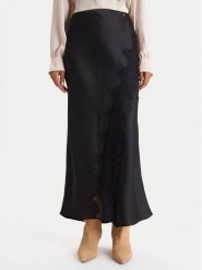 BOSS Spódnica maxi C_Vlace 50548389 Czarny Slim Fit. Czarne spódnice Boss, bez wzorów, z satyny, maxi. Za 469.99 zł.