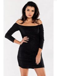 Awama Sukienka w kolorze czarnym rozmiar: XL. Czarne sukienki Awama, xl, bez wzorów, bez kołnierzyka, bez ramiączek, mini. Za 119.99 zł.