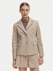 Tommy Hilfiger Marynarka WW0WW47179 Beżowy Slim Fit. Brązowe marynarki i żakiety Tommy Hilfiger, bez wzorów, z bawełny, bez ramiączek. Za 1,199.00 zł.