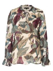 More & More Bluzka w kolorze beżowo-zielonym rozmiar: 38. Brązowe bluzki More & More, bez wzorów, z wiskozy, bez kołnierzyka, bez ramiączek. Za 100.75 zł.