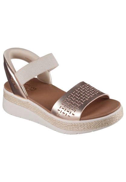 Sandały SKECHERS BOBS SUN RAY STEP ASIDE Brąz. Czerwone sandały Skechers, bez wzorów, z materiału, bez obcasa, bez zapięcia. Za 390.00 zł.