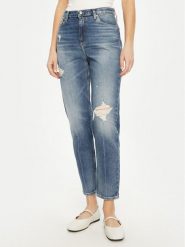 Calvin Klein Jeans Jeansy J20J224513 Niebieski Mom Fit. Niebieskie jeansy Calvin Klein Jeans, bez wzorów, z bawełny. Za 439.99 zł.