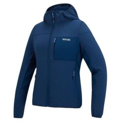 Damska bluza polarowa z kapturem i zamkiem błyskawicznym Kemilia. Niebieskie bluzy z kapturem Regatta, m, bez wzorów, z elastanu, z kapturem. Za 229.99 zł.