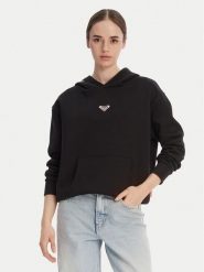 Roxy Bluza W126-RXLSS-1017-48X Czarny Regular Fit. Czarne bluzy bez kaptura Roxy, m, bez wzorów, z bawełny, bez kaptura. Za 129.99 zł.