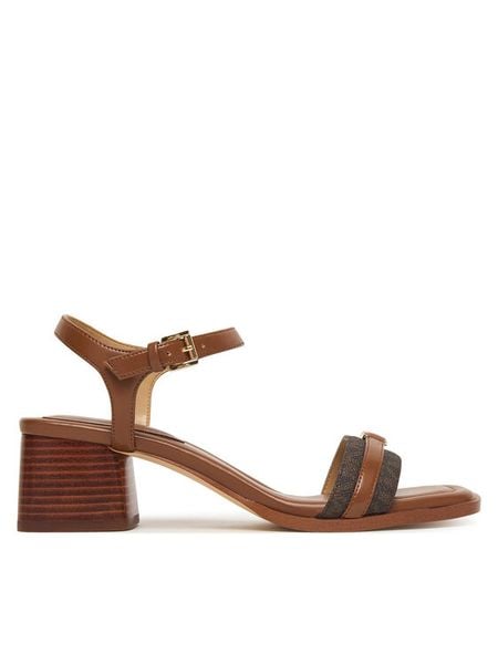 MICHAEL Michael Kors Sandały Mandy 40S6MAMS1B Brązowy. Brązowe sandały MICHAEL Michael Kors, bez wzorów, ze skóry, bez obcasa, na słupku, bez zapięcia. Za 629.99 zł.