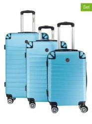 Geographical Norway 3-częściowy zestaw "Shock" w kolorze błękitnym rozmiar: onesize. Niebieskie walizki Geographical Norway. Za 347.99 zł.
