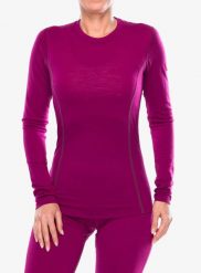 Bluza termoaktywna damska Sensor Merino Active Tee L/S. Fioletowe bluzy Sensor, na zimę, l, bez wzorów, z materiału, bez kaptura, snowboardowy. Za 334.39 zł.