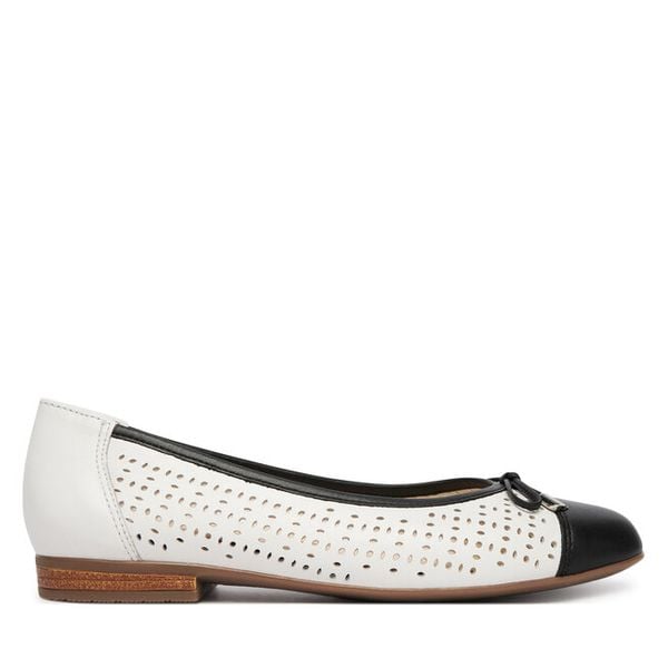 Baleriny Ara. Białe baleriny ara, bez wzorów, bez obcasa, bez zapięcia. Za 529.99 zł.