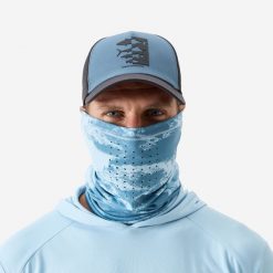 Komin wędkarski Caperlan 500 Anty-UV. Niebieskie szaliki i kominy CAPERLAN, bez wzorów, z materiału, wakacyjne. Za 34.99 zł.