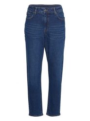 MOSS COPENHAGEN Dżinsy "Evolet Rikka" - Tapered fit - w kolorze niebieskim rozmiar: S. Niebieskie jeansy Moss Copenhagen, s, bez wzorów, klasyczne. Za 119.12 zł.