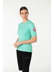 Super.natural Koszulka kolarska "Grava" w kolorze miętowym rozmiar: S. Zielone t-shirty sportowe super.natural, s, bez wzorów, z materiału, bez ramiączek, rowerowe. Za 173.99 zł.