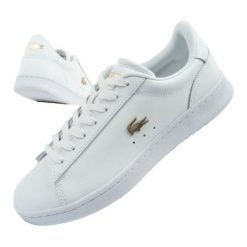Buty Lacoste Carnaby Set 224 1 Sfa 748SFA0012216 białe. Białe buty treningowe bez wzorów, ze skóry, bez zapięcia. Za 664.61 zł.