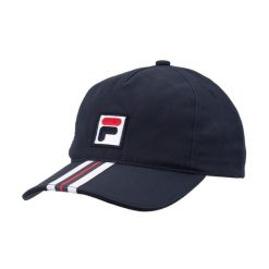 Czapka tenisowa z dzaszkiem Fila Cap Bobby. Niebieskie czapki z daszkiem Fila, bez wzorów, z materiału. Za 79.00 zł.