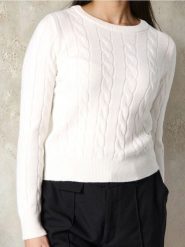Strukturalny sweter - kremowy. Białe swetry Sinsay, l, bez wzorów, bez ramiączek. Za 59.99 zł.