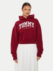 Tommy Jeans Bluza Varsity DW0DW19291 Czerwony Relaxed Fit. Czerwone bluzy Tommy Jeans, l, bez wzorów, z bawełny, bez kaptura. Za 289.99 zł.