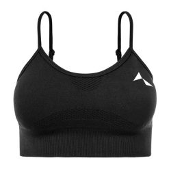 Biustonosz fitenss Carpatree Vibe Seamless. Czarne biustonosze sportowe Carpatree, bez wzorów, na fitness i siłownię. Za 64.99 zł.