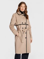 Bruuns Bazaar Trencz Portland Mina BBW2996 Beżowy Regular Fit. Brązowe płaszcze Bruuns Bazaar, bez wzorów, z bawełny, bez kaptura. Za 649.99 zł.