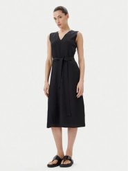 Calvin Klein Sukienka letnia K20K208424 Czarny Regular Fit. Czarne sukienki Calvin Klein, bez wzorów, z lyocellu, bez kołnierzyka, bez ramiączek. Za 519.99 zł.