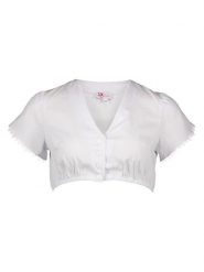 Turi Landhaus Bluzka "Tessa" w kolorze białym rozmiar: 44. Białe bluzki Turi Landhaus, bez wzorów, bez kołnierzyka, bez ramiączek. Za 176.50 zł.