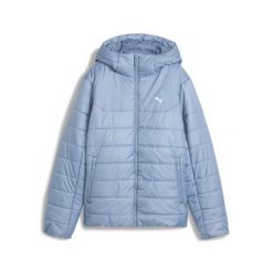 Damska kurtka wyścielana Essentials z kapturem PUMA. Niebieskie kurtki do biegania Puma, bez wzorów, z kapturem, do biegania. Za 399.00 zł.
