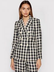Tory Burch Marynarka Linen Gingham Blazer 79846 Kolorowy Regular Fit. Marynarki i żakiety Tory Burch, bez wzorów, ze lnu, bez ramiączek. Za 2,479.00 zł.