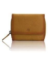 Bellicci Skórzany portfel "Kelda" w kolorze żółtym - 12 x 10 x 3,5 cm rozmiar: onesize. Żółte portfele Bellicci, bez wzorów, z materiału. Za 113.99 zł.