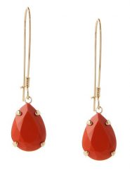 Otazu Pozłacane kolczyki z kryształami Swarovski rozmiar: onesize. Czerwone kolczyki Otazu, z kryształem, pozłacane. Za 56.99 zł.