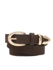 Jenny Fairy Pasek Damski 4W2-003-AW23 Brązowy. Brązowe paski Jenny Fairy, bez wzorów, ze skóry. Za 39.99 zł.