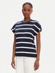 Tommy Hilfiger T-Shirt Gold Button WW0WW45628 Granatowy Regular Fit. Niebieskie t-shirty Tommy Hilfiger, xxl, bez wzorów, z bawełny, bez kołnierzyka, bez ramiączek. Za 259.99 zł.
