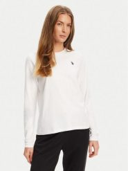 U.S. Polo Assn. Bluzka WUP0785 Biały Regular Fit. Białe bluzki U.S. Polo Assn., s, bez wzorów, z bawełny, bez kołnierzyka, bez ramiączek. Za 129.99 zł.