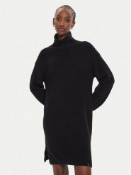 Calvin Klein Jeans Sukienka dzianinowa Chunky J20J224662 Czarny Loose Fit. Czarne sukienki Calvin Klein Jeans, xs, bez wzorów, z bawełny, bez kołnierzyka, bez ramiączek. Za 329.99 zł.