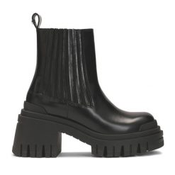 Botki Kazar. Czarne botki Kazar, bez wzorów, bez obcasa, na słupku, bez zapięcia. Za 539.00 zł.