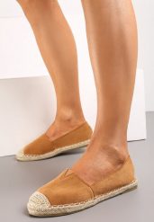 Brązowe Klasyczne Espadryle na Płaskiej Plecionej Podeszwie Kavissa. Brązowe espadryle Renee, bez wzorów, klasyczne, bez obcasa, na płaskiej podeszwie. W wyprzedaży za 29.99 zł.