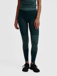Damskie legginsy bezszwowe z wysokim stanem Hummel Clea. Zielone legginsy Hummel, bez wzorów, z materiału, klasyczne. Za 194.00 zł.