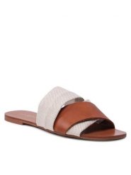 DeeZee Klapki LS5218-13 Brązowy. Brązowe klapki DeeZee, bez wzorów, ze skóry, bez obcasa, bez zapięcia. Za 63.99 zł.