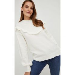Answear Lab sweter z wełną damski kolor beżowy. Brązowe swetry Answear Lab, m, bez wzorów, z dzianiny, bez ramiączek. W wyprzedaży za 84.99 zł.