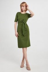 Sukienka midi Liriche 'S MAX MARA. Sukienki 'S Max Mara, s, bez wzorów, bez kołnierzyka, bez ramiączek, midi. W wyprzedaży za 867.30 zł.