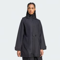 Parka City Rain. Czarne płaszcze adidas, m, bez wzorów, z materiału, biznesowe, bez kaptura. Za 749.00 zł.