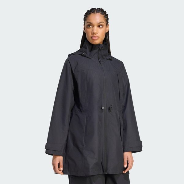 Parka City Rain. Czarne płaszcze adidas, m, bez wzorów, z materiału, biznesowe, bez kaptura. Za 749.00 zł.